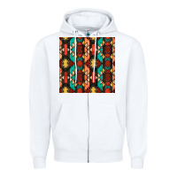 White native american aztec seamless pattern Zipper Hoodie - BundleAndBundleShop