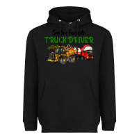 Black Santa's Favorite Truck Driver Heavyweight Hoodie - LillyAllenDesigns