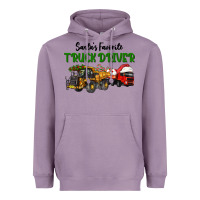 Lavender Santa's Favorite Truck Driver Heavyweight Hoodie - LillyAllenDesigns