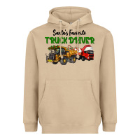 Mushroom Santa's Favorite Truck Driver Heavyweight Hoodie - LillyAllenDesigns