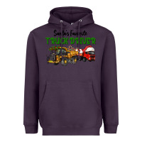 Plum Santa's Favorite Truck Driver Heavyweight Hoodie - LillyAllenDesigns