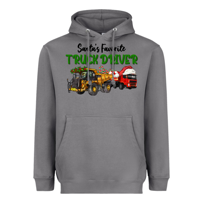 Santa's Favorite Truck Driver Heavyweight Hoodie by LillyAllenDesigns | Teevron