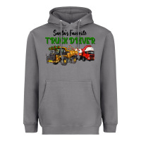 Storm Santa's Favorite Truck Driver Heavyweight Hoodie - LillyAllenDesigns