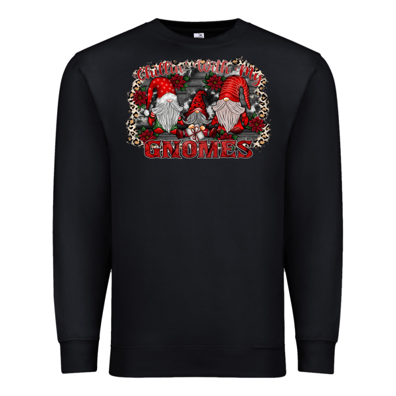 Chillin With My Gnomies Premium Sweatshirt by SublimationCraftShop | Teevron