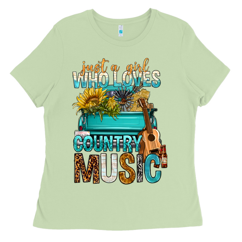 Just A Girl Who Loves Country Music Ladies Tee by BundleAndBundleShop | Teevron