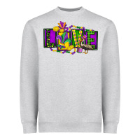 Heather Grey mardi gras love Heavyweight Sweatshirt - FaDigitalArtStudio