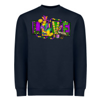 Navy mardi gras love Heavyweight Sweatshirt - FaDigitalArtStudio