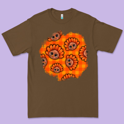 Thanksgiving Turkey With Tartan Patch Premium Tee Designed By Bundleandbundleshop