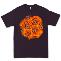 Plum Thanksgiving Turkey With Tartan Patch Premium Tee - BundleAndBundleShop