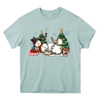 Arona christmas snowmen with wine Heavy Core Tee - MaliasSmallBusiness