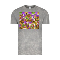 Cloud Rock Mardi Gras with king cake Vintage Tee - NancyCooperArtShop