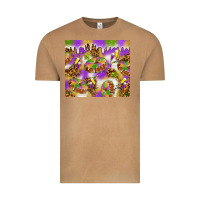 Vintage Camel Mardi Gras with king cake Vintage Tee - NancyCooperArtShop