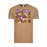 Vintage Coffee Mardi Gras with king cake Vintage Tee - NancyCooperArtShop