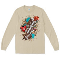 Mushroom Football lightning bolt leopard Long Sleeve Tee - HowdyJamesFarm