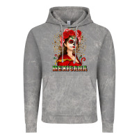 Cloud Rock Sugar skull girl with Mexicana Vintage Hoodie - NancyCooperArtShop