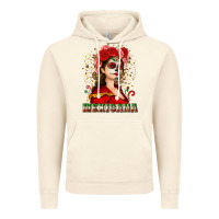 Vintage Artic Sugar skull girl with Mexicana Vintage Hoodie - NancyCooperArtShop