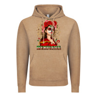 Vintage Coffee Sugar skull girl with Mexicana Vintage Hoodie - NancyCooperArtShop