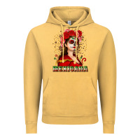 Vintage Mustard Sugar skull girl with Mexicana Vintage Hoodie - NancyCooperArtShop