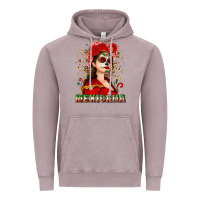 Vintage Zinc Sugar skull girl with Mexicana Vintage Hoodie - NancyCooperArtShop