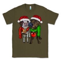 Army Green two christmas heifers Classic Tee - RanaPortraitStore