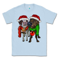 Dusty Blue two christmas heifers Classic Tee - RanaPortraitStore