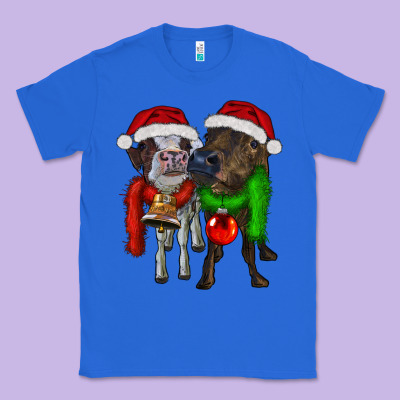 Two Christmas Heifers Classic Tee Designed By Ranaportraitstore