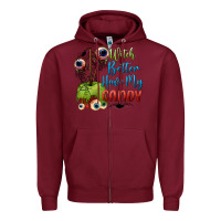 Burgundy witch better have my candy Zipper Hoodie - BundleAndBundleShop