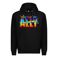 Black Always An Ally Pride LGBTQ Premium Hoodie - BundleAndBundleShop