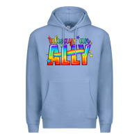 Colony Blue Always An Ally Pride LGBTQ Premium Hoodie - BundleAndBundleShop