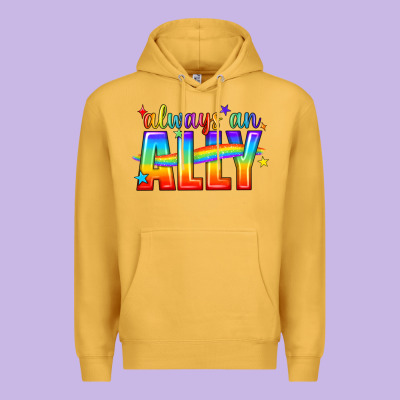 Always An Ally Pride Lgbtq Premium Hoodie Designed By Bundleandbundleshop