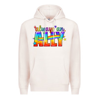 Pale Pink Always An Ally Pride LGBTQ Premium Hoodie - BundleAndBundleShop