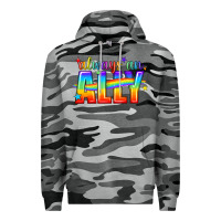Slate Camo Always An Ally Pride LGBTQ Premium Hoodie - BundleAndBundleShop