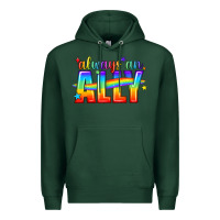 Sports Green Always An Ally Pride LGBTQ Premium Hoodie - BundleAndBundleShop