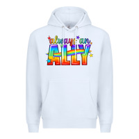 White Always An Ally Pride LGBTQ Premium Hoodie - BundleAndBundleShop