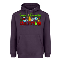 Plum Santa's Favorite Custodian Heavyweight Hoodie - LillyAllenDesigns