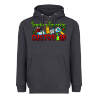 Smoke Santa's Favorite Custodian Heavyweight Hoodie - LillyAllenDesigns