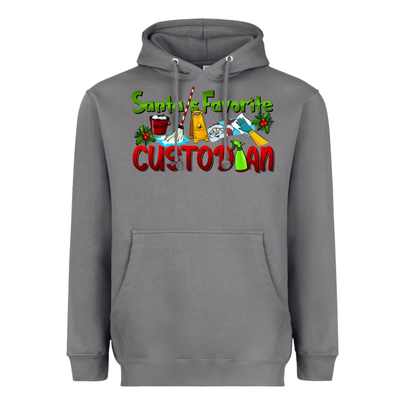Santa's Favorite Custodian Heavyweight Hoodie by LillyAllenDesigns | Teevron