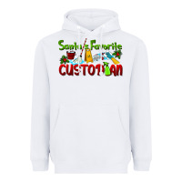 White Santa's Favorite Custodian Heavyweight Hoodie - LillyAllenDesigns