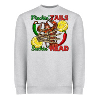 Heather Grey Pinchin' tails suckin' head crawfish Heavyweight Sweatshirt - FaDigitalArtStudio