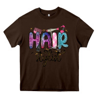 Chocolate Brown hair stylist Heavy Core Tee - MaliasSmallBusiness