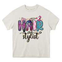 Cream hair stylist Heavy Core Tee - MaliasSmallBusiness