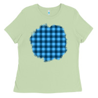 Matcha Winter Tartan Patch Ladies Tee - BundleAndBundleShop