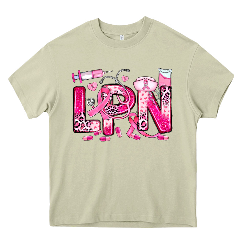 Breast Cancer Lpn Licensed Practical Nurse Heavy Core Tee by JahusDesignShop | Teevron