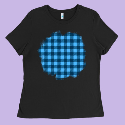 Winter Tartan Patch Ladies Tee Designed By Bundleandbundleshop