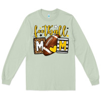 Matcha Football mom yellow team color Long Sleeve Tee - HowdyJamesFarm