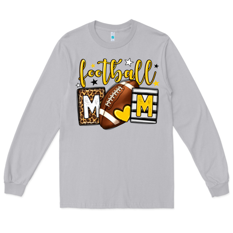 Football Mom Yellow Team Color Long Sleeve Tee by HowdyJamesFarm | Teevron