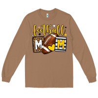 Toasted Coconut Football mom yellow team color Long Sleeve Tee - HowdyJamesFarm