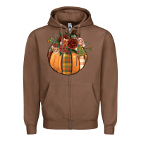 Chestnut floral pumpkin Zipper Hoodie - BundleAndBundleShop