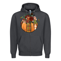 Smoke floral pumpkin Zipper Hoodie - BundleAndBundleShop