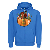True Royal floral pumpkin Zipper Hoodie - BundleAndBundleShop
